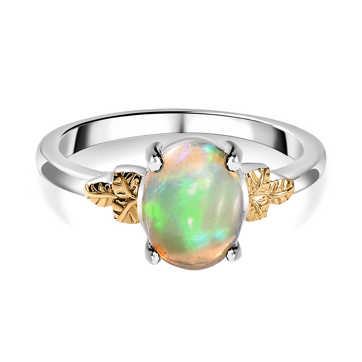 Solitaire opal sale ring