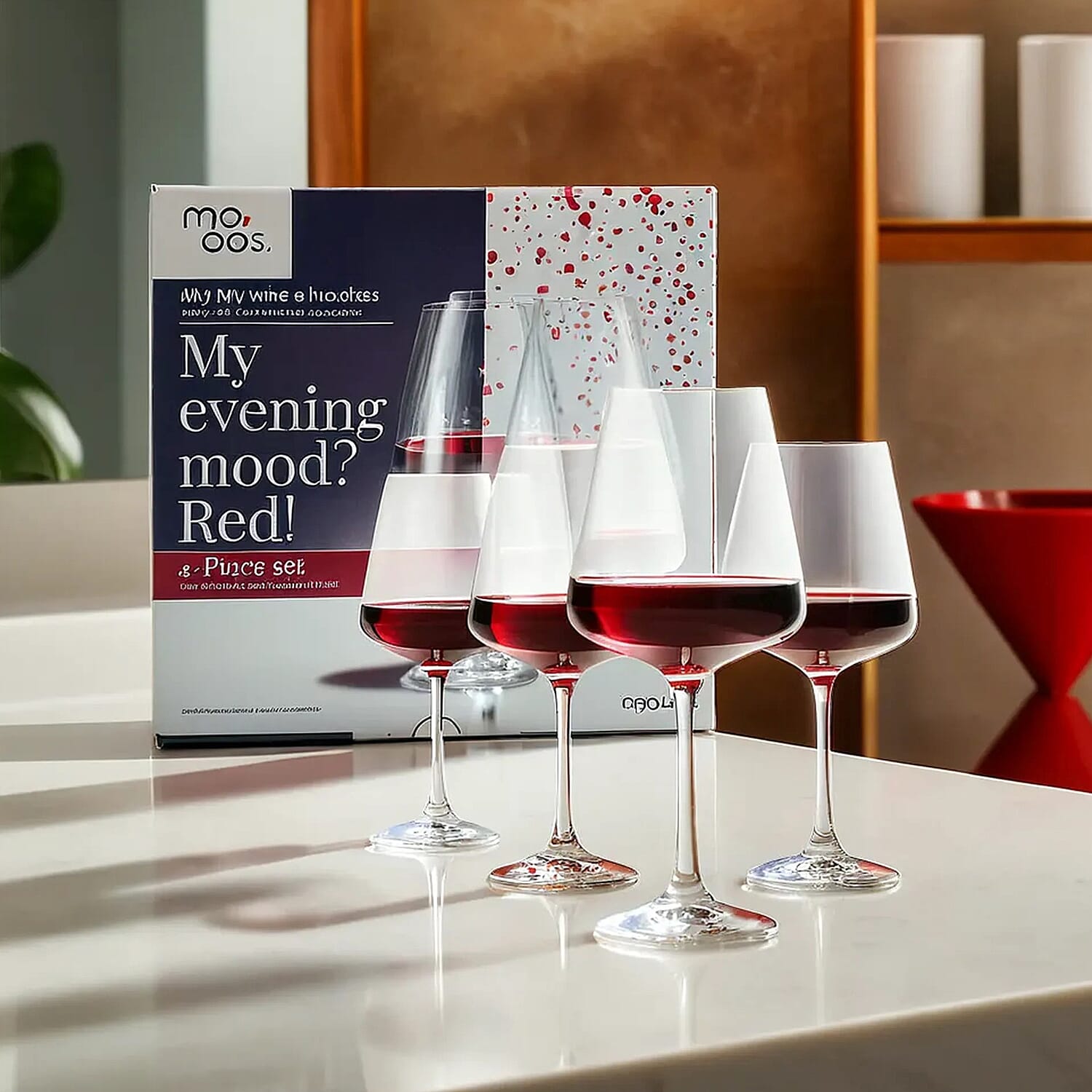 Set of 4 - Moods Red Wine Glasses (450 mlx4)