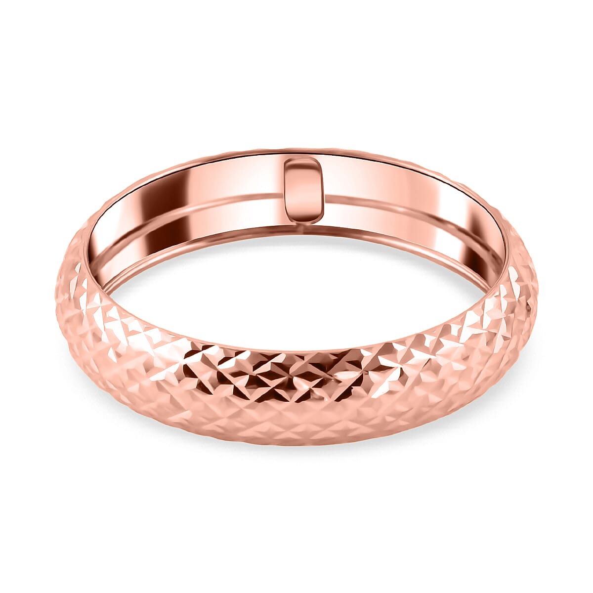 Royal Bali Collection - 9K Rose Gold (Diamond Cut) Band Ring