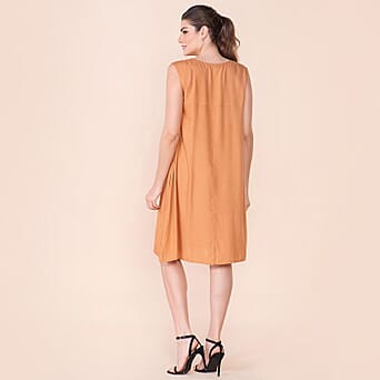 https://tjcuk.sirv.com/Products/76/1/7615341/TAMSY-Solid-Pattern-Womens-Sleeveless-Dress-Orange_7615341_1.jpg?w=342&h=342