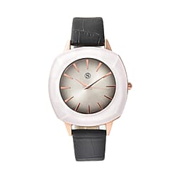 STRADA Japanese Movement Water Resistant Watch with Green PU Strap - Green