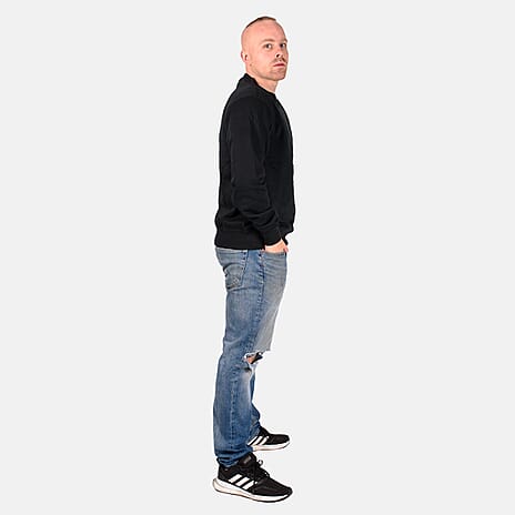 Mens Crew Neck Sweatshirt (Size XXL) - Black