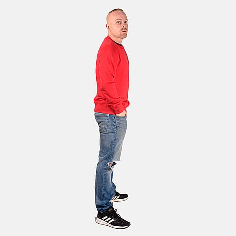 Close Out Deal - Mens Crew Neck Sweatshirt (Size S) - Red