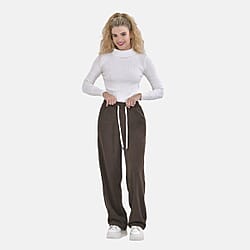 Corduroy Trousers with Elastic Waistband and Adjustable Drawstring