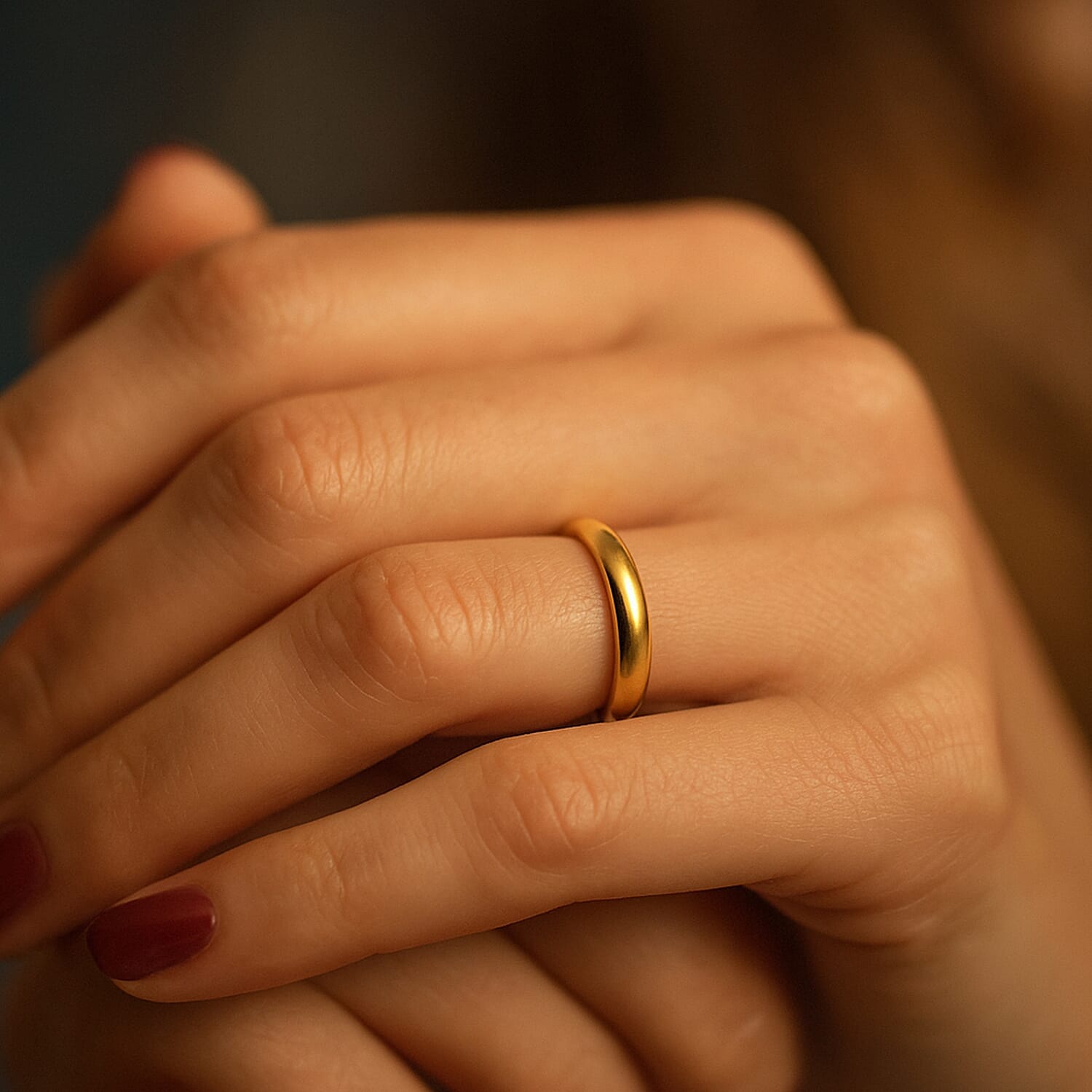 Wedding Band Ring in 9K Yellow Gold