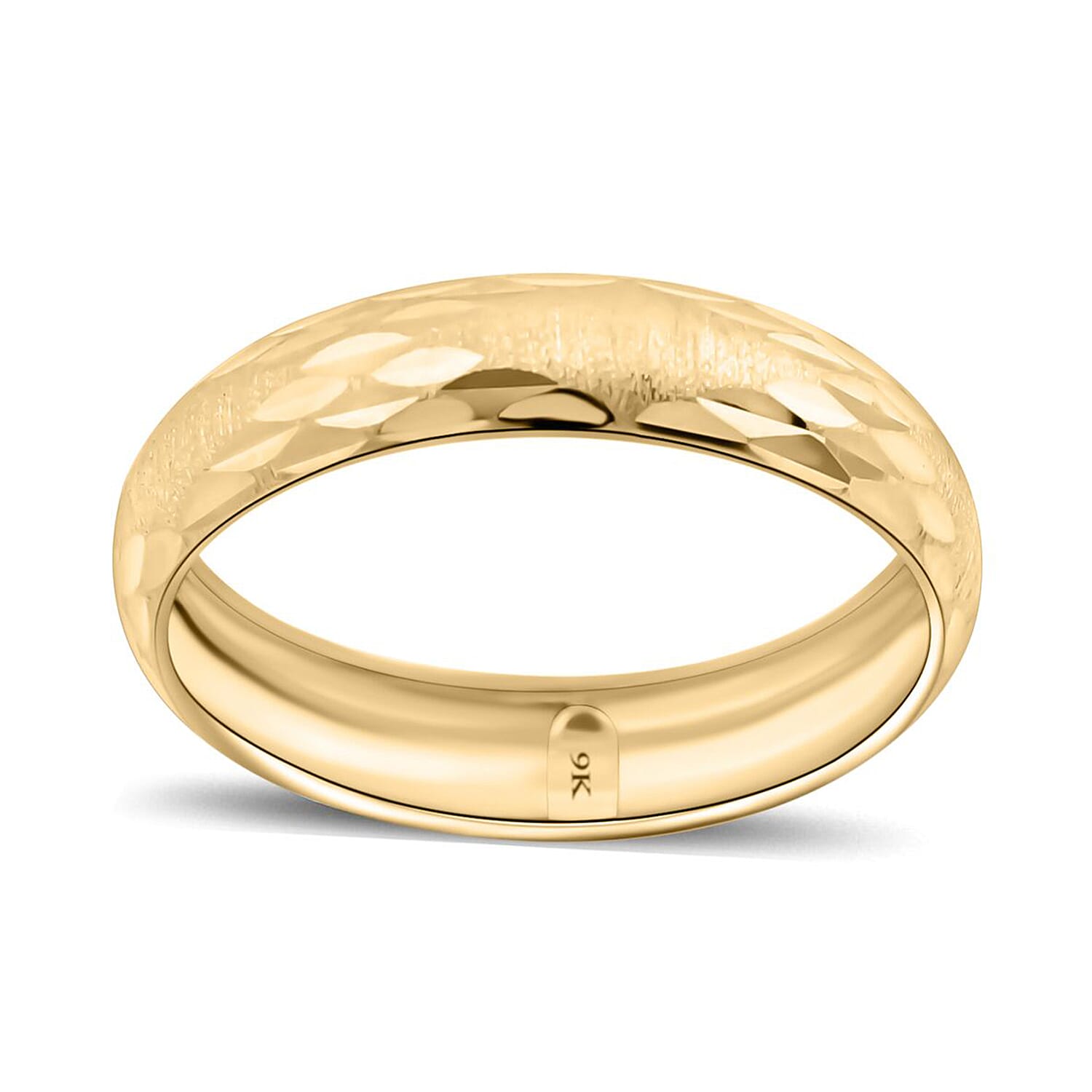 Wedding Band Ring in 9K Yellow Gold