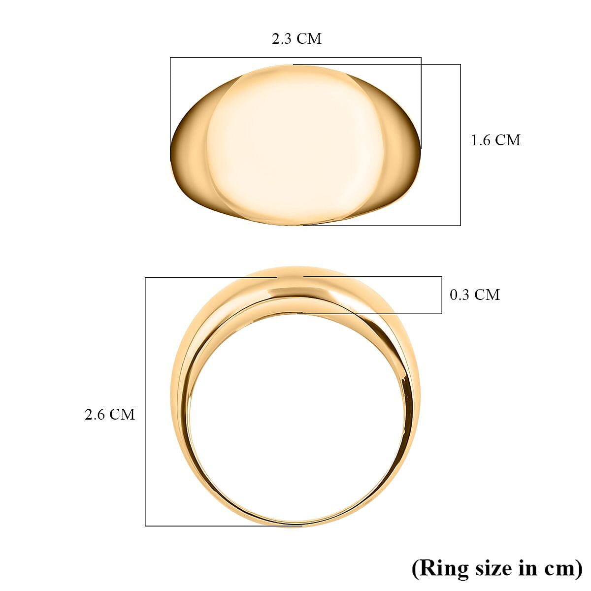 Close Out - 9K Yellow Gold Dome Ring