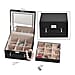 Multi-Purpose Vanity Box with LED Mirror - Burgundy