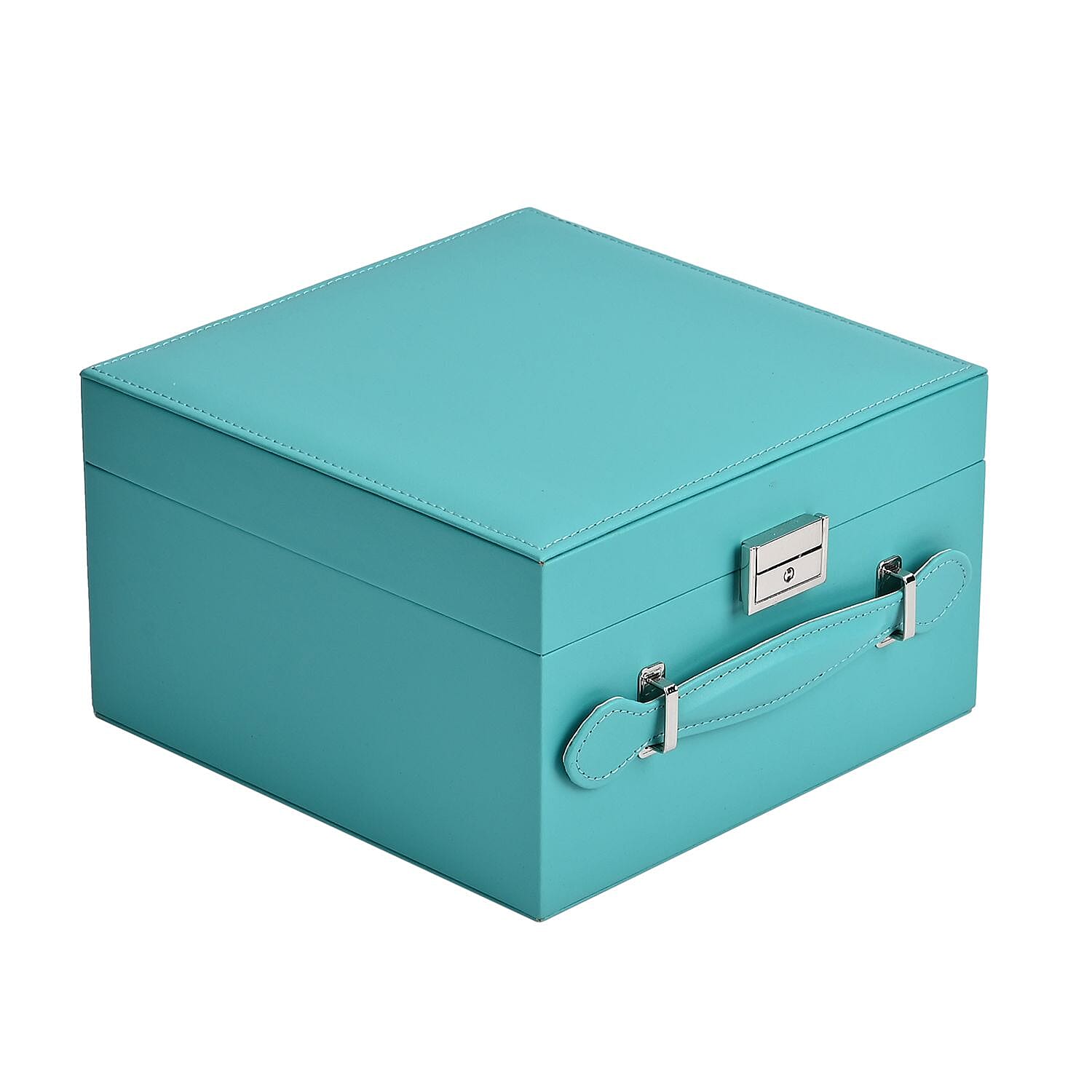 LIQUIDATION DEAL - Multi-Purpose Vanity Box with LED Mirror - Turquoise