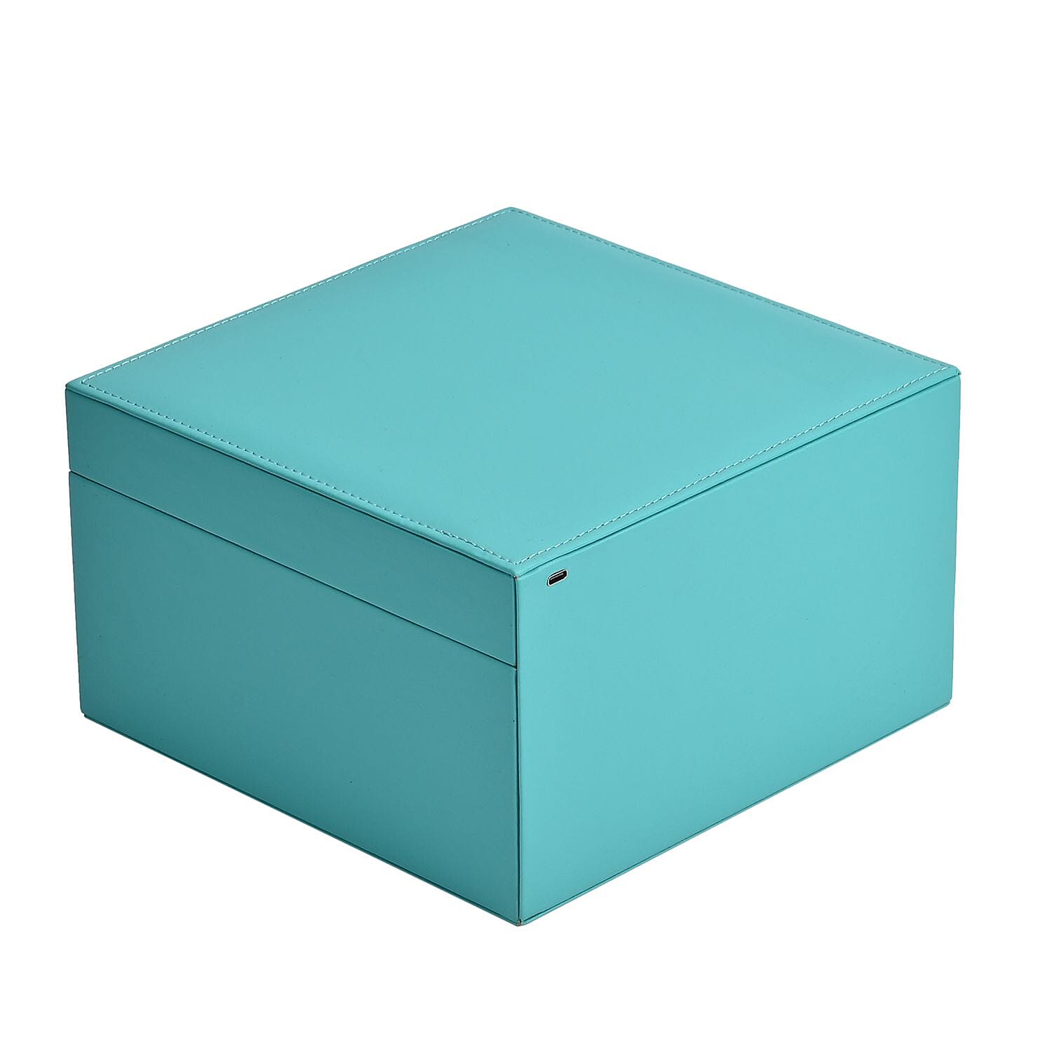 LIQUIDATION DEAL - Multi-Purpose Vanity Box with LED Mirror - Turquoise