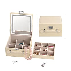 LIQUIDATION DEAL - Multi-Purpose Vanity Box with LED Mirror - Pink