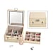 Multi-Purpose Vanity Box with LED Mirror - Burgundy