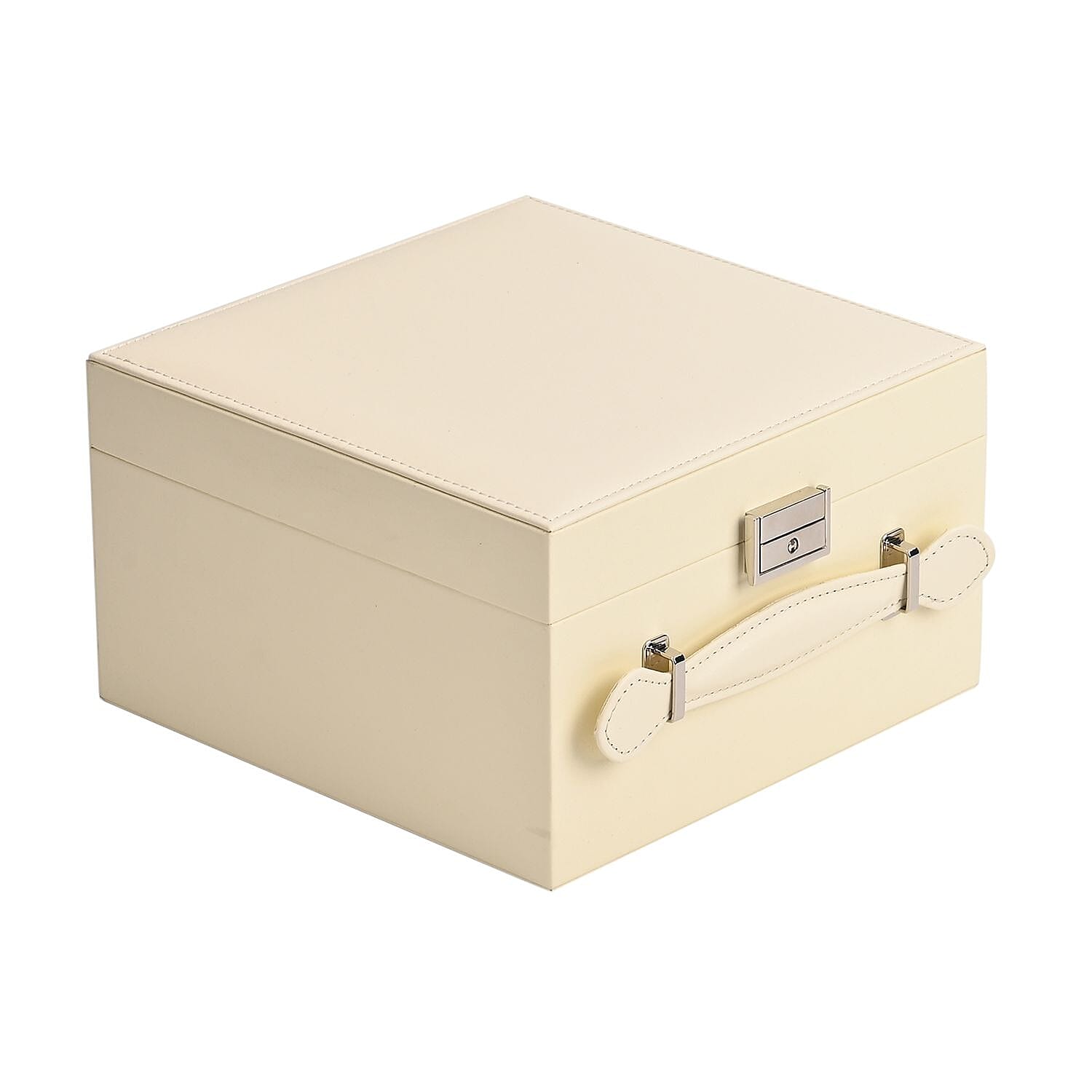 LIQUIDATION DEAL - Multi-Purpose Vanity Box with LED Mirror - Cream