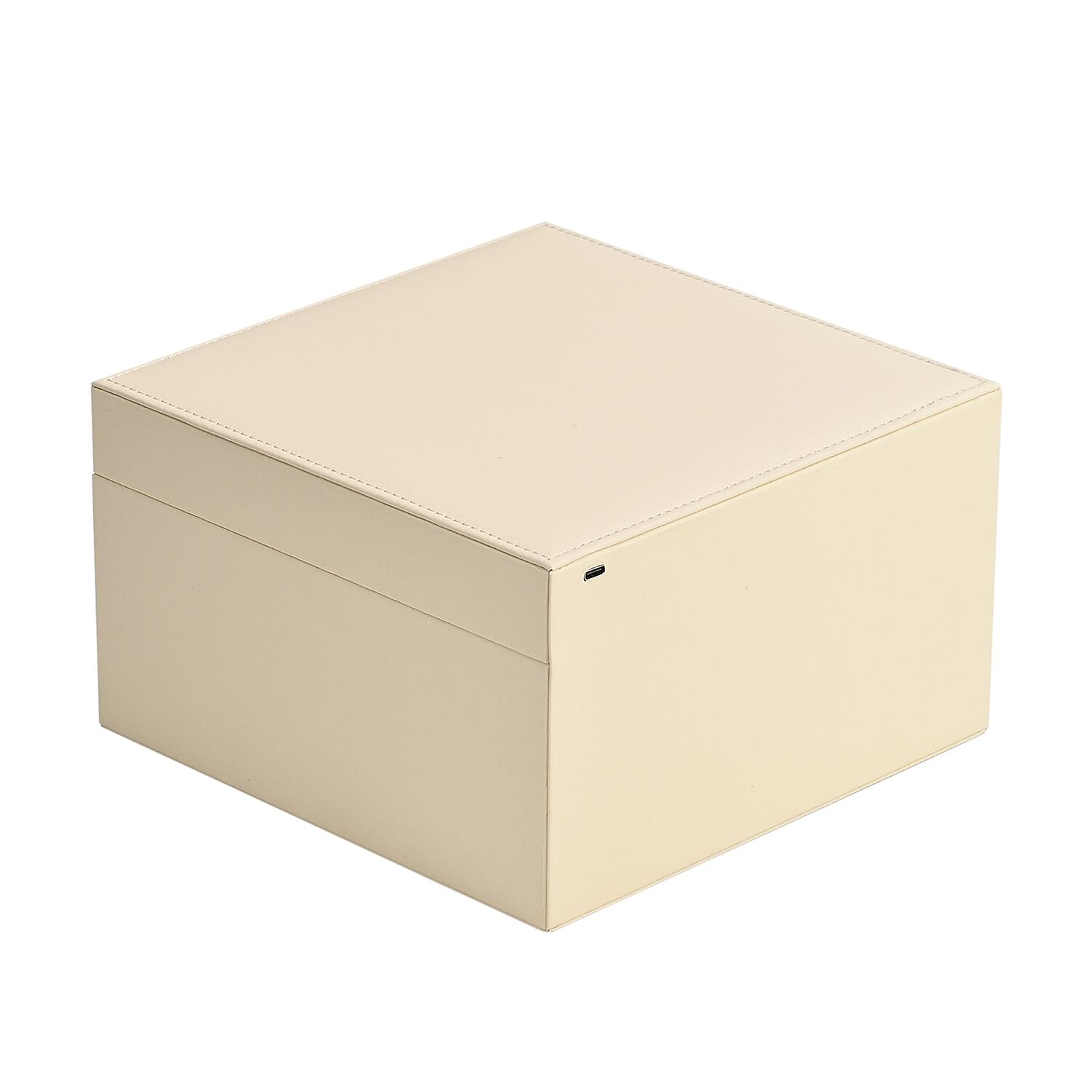 LIQUIDATION DEAL - Multi-Purpose Vanity Box with LED Mirror - Cream