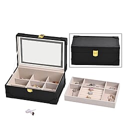 LED Light Mirror Jewellery, Watch or Beauty Vanity Box (Size 24x16x10 cm) - Torquoise