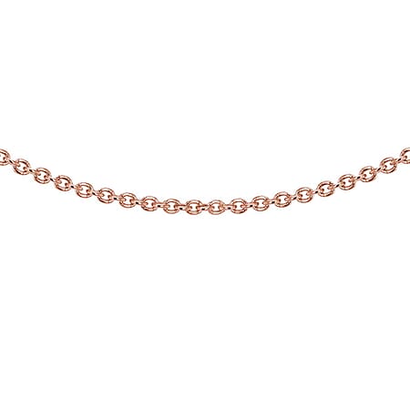Sterling Silver Rose Gold Plated Belcher Chain 18 Inch