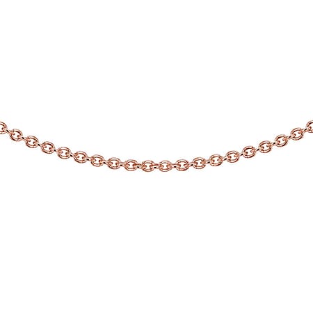 Sterling Silver Rose Gold Plated Belcher Chain 30 Inch