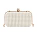 Closeout Deal - Imitation Pearl Embellished Evening Clutch with Chain Strap - Pink