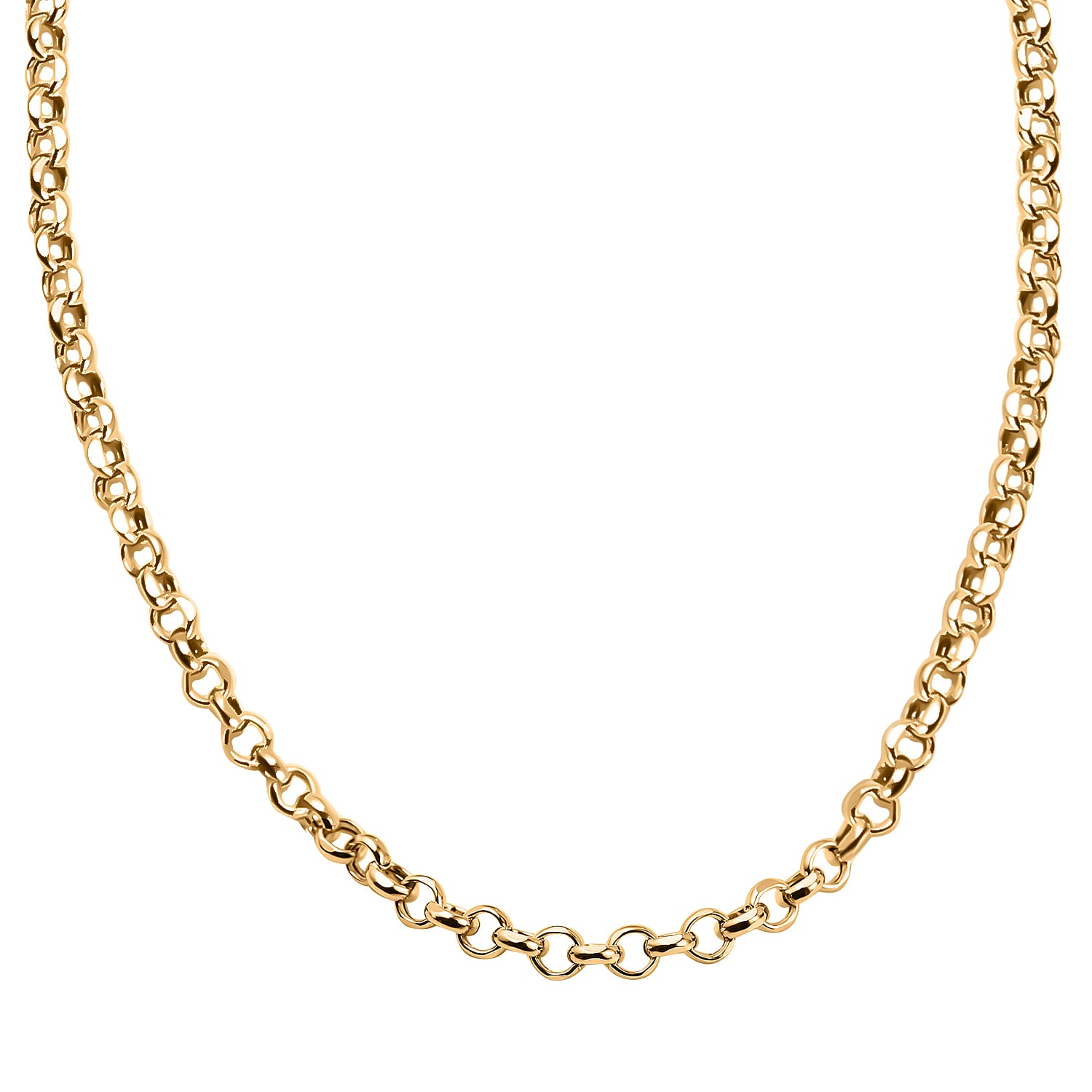 Maestro Collection - 9K Yellow Gold Diamond Cut Rolo Chain (Size - 20), Gold Wt- 5.12 Gms