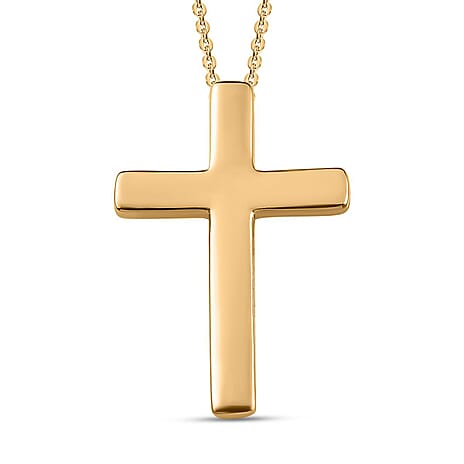 Cross Pendant in 18K Vermeil Yellow Gold Plated Sterling Silver