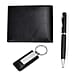 3 Piece Set of Gift Boxes For Men (Ballpoint Pen - Keychain - Wallet) - Black