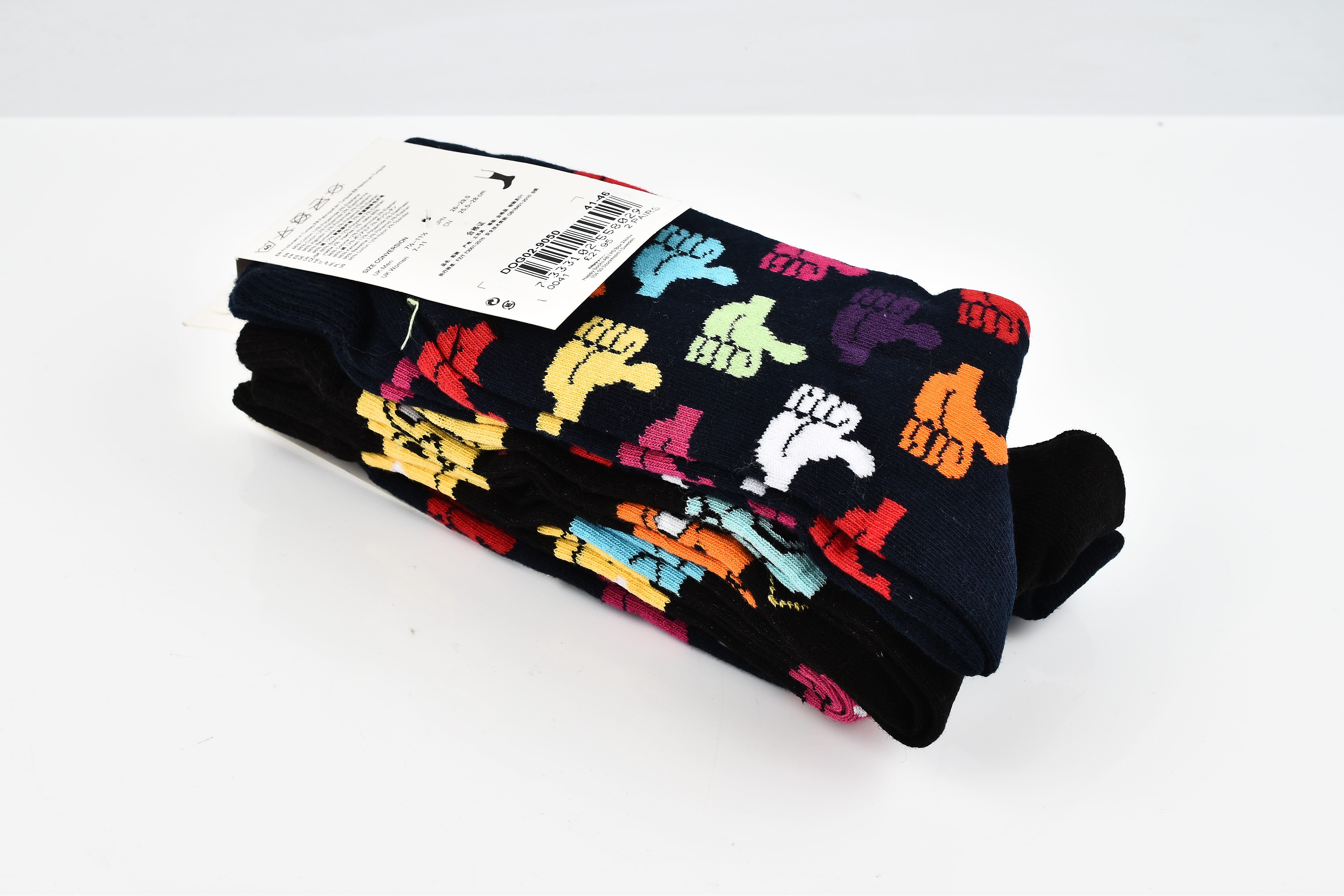 Branded Close Out - 4 Pairs - Organic Combed Cotton - Animal  and Dots Pattern Socks