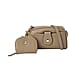Set of 2 - 100% Genuine Leather Crossbody Bag & Card Wallet with RFID Protection - Tan