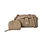 Set of 2 - Genuine Leather Crossbody Bag & Card Wallet with RFID - Burgundy