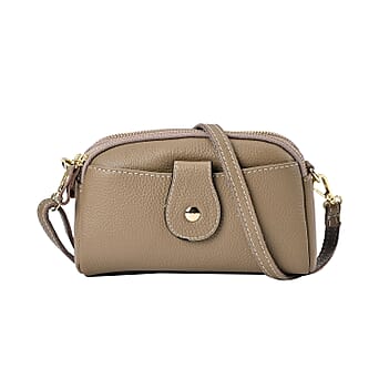 https://tjcuk.sirv.com/Products/76/1/7617215/Leather-Solid-Crossbody-Bag-Size-19x5x12-cm-Khaki-Black_7617215_3.jpg?w=342&h=342