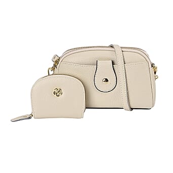 https://tjcuk.sirv.com/Products/76/1/7617216/Leather-Solid-Crossbody-Bag-Size-19x5x12-cm-Cream-Black_7617216.jpg?w=342&h=342