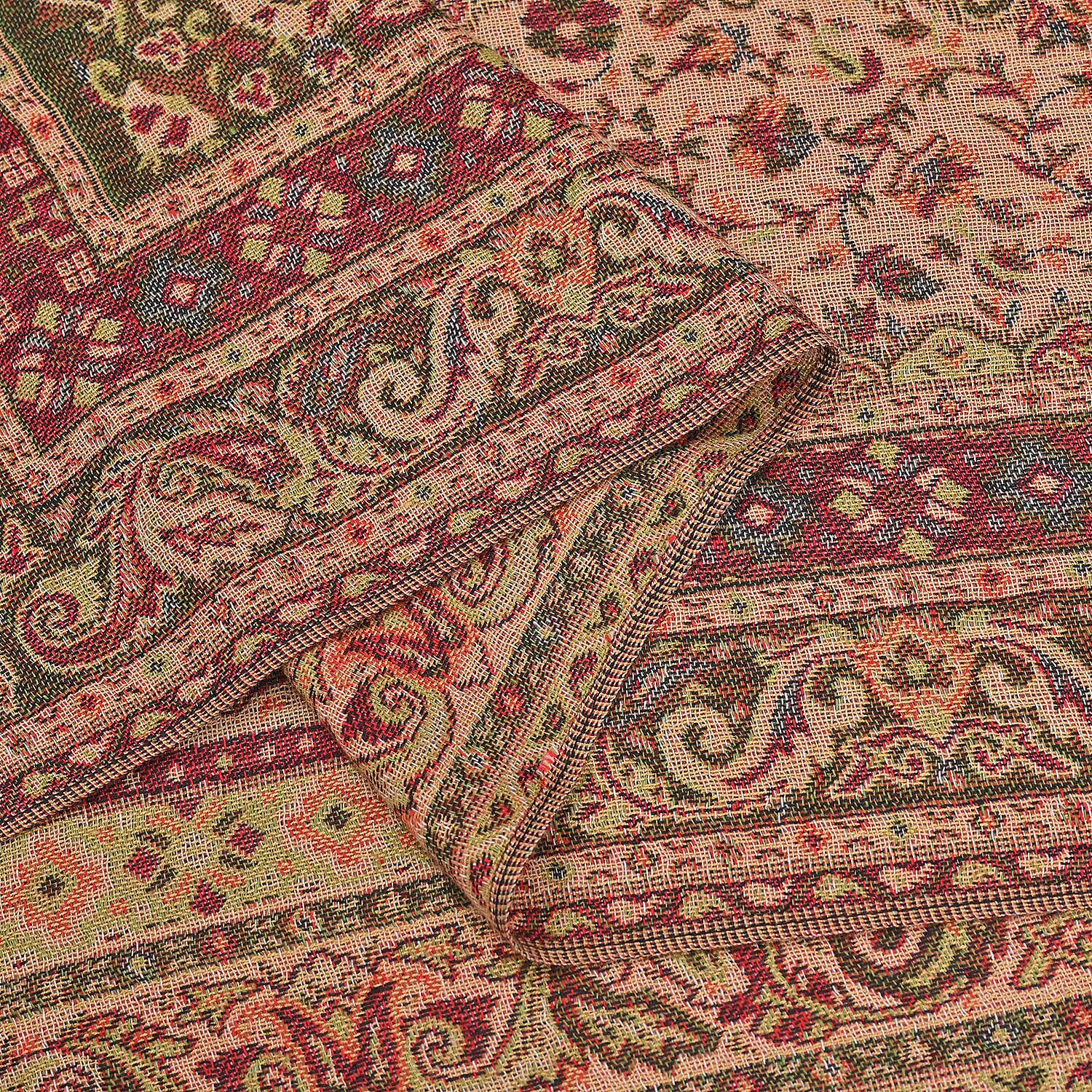 Cashew Fringed Scarf - Yellow