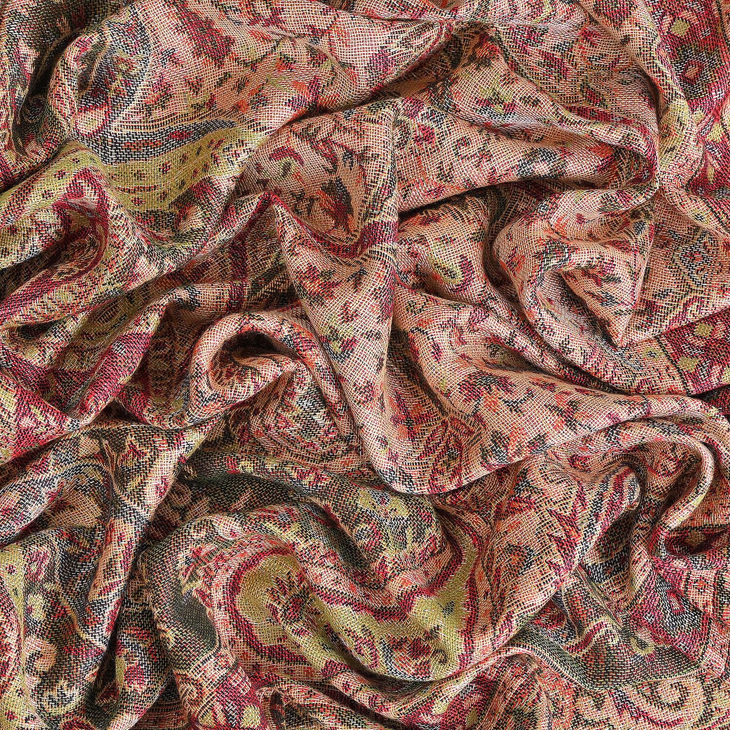 Cashew Fringed Scarf - Yellow