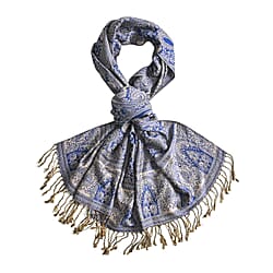 Cashew Fringed Scarf (One Size 180x70 cm) - Green & Red