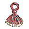 Fringed Scarf (One Size 180x70 cm) - Red