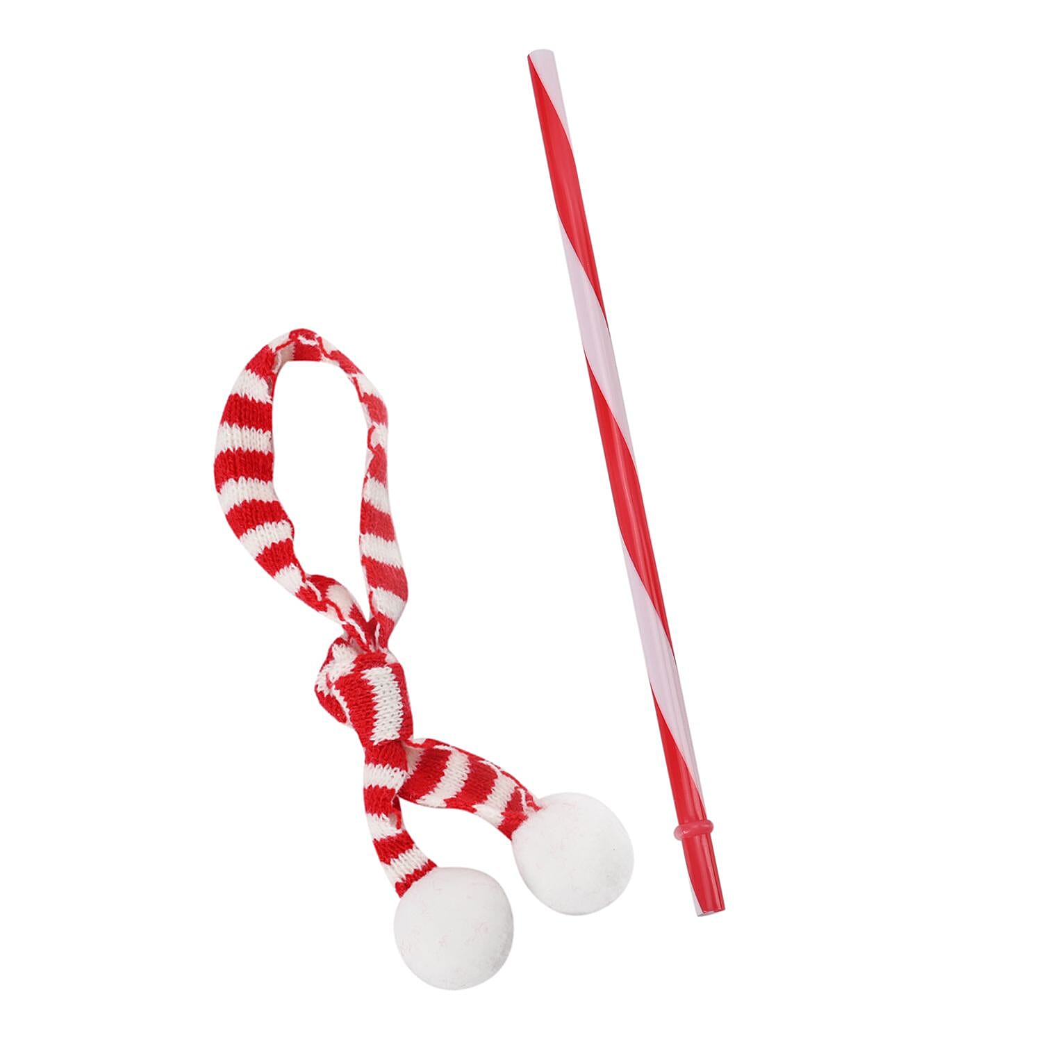 Set of 2 Insulated Christmas Mug with Lid & Straw - Santa and Deer