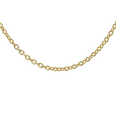 Sterling Silver Yellow Gold Plated Belcher Chain 24 Inch