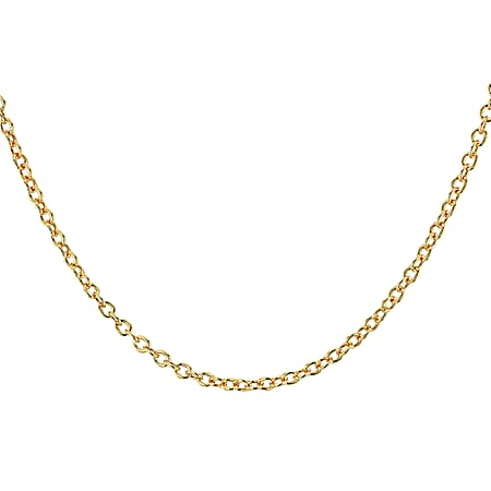 Sterling Silver Yellow Gold Plated Belcher Chain 30 Inch