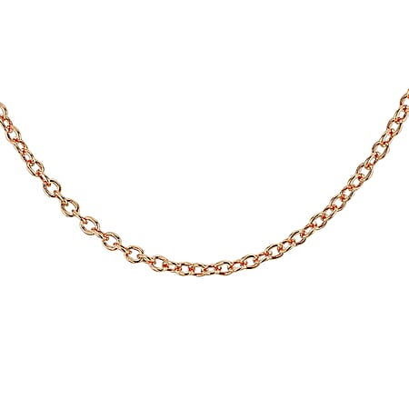 Sterling Silver Rose Gold Plated Belcher Chain 16 Inch