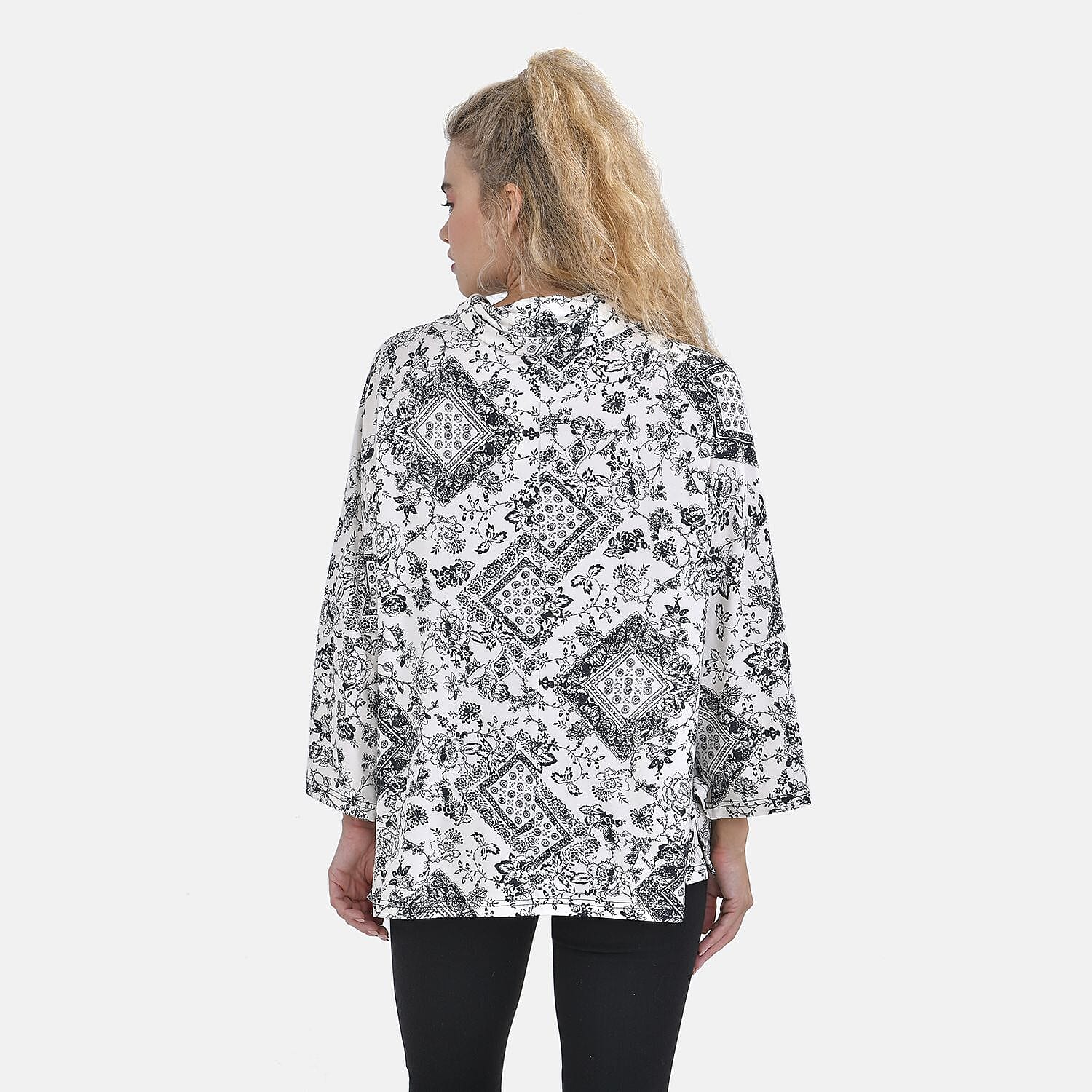 TAMSY Printed Stretch Jersey Top