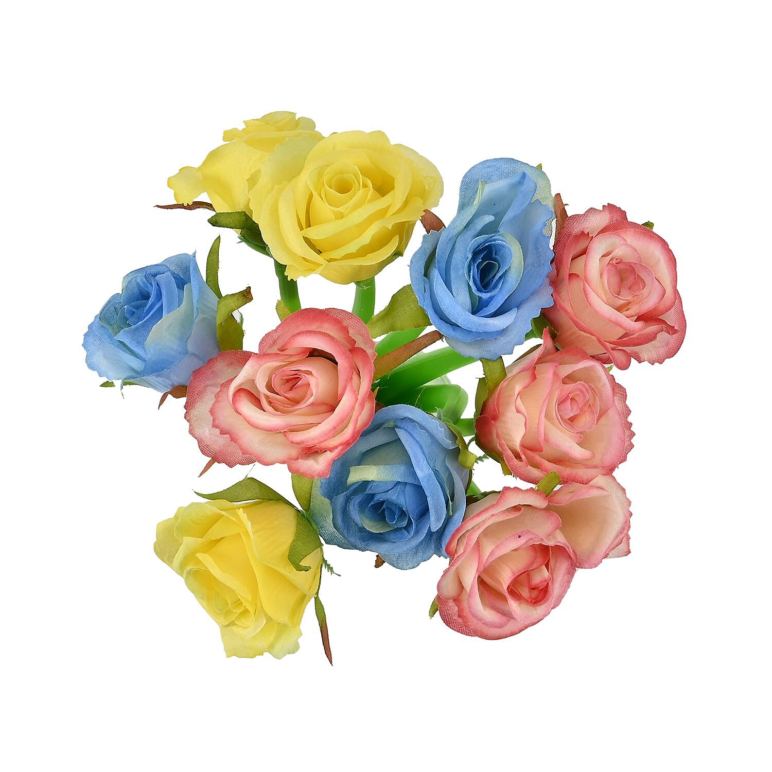  Set of 10 Creative Artificial Flowers Ballpoint Pen - Three Colour Rose