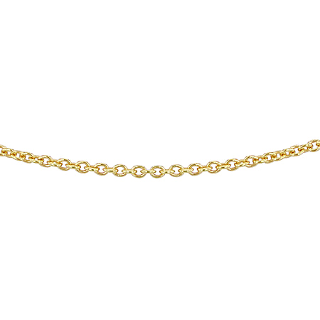 Sterling Silver Yellow Gold Plated Fine Belcher Chain 16 Inch