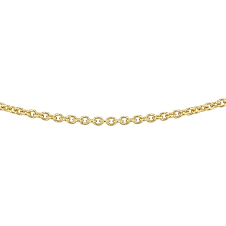Sterling Silver Yellow Gold Plated Fine Belcher Chain 18 Inch