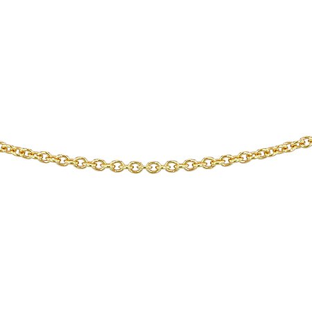 Sterling Silver Yellow Gold Plated Fine Belcher Chain 20 Inch