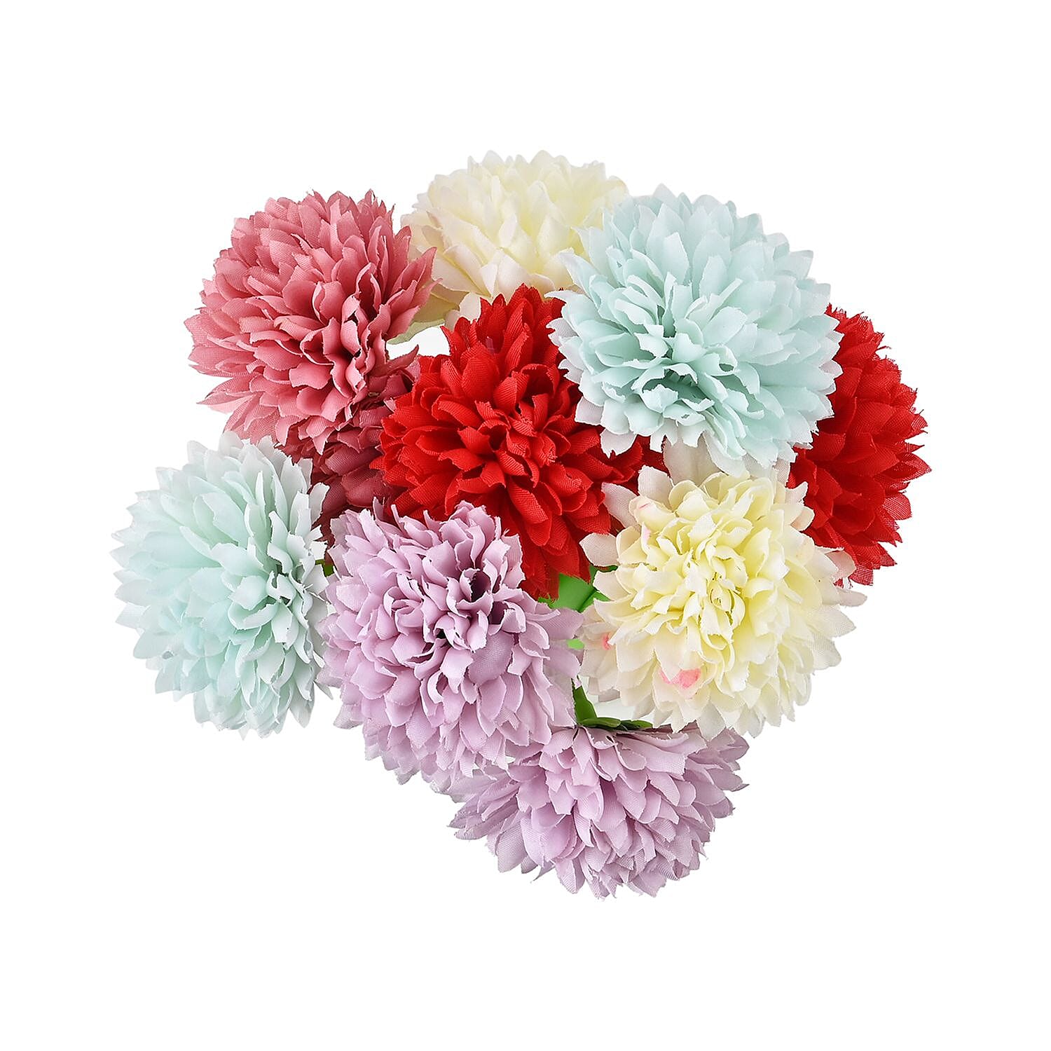 Set of 10 Creative Artificial Flowers Ballpoint Pen - Three Colour Marigold