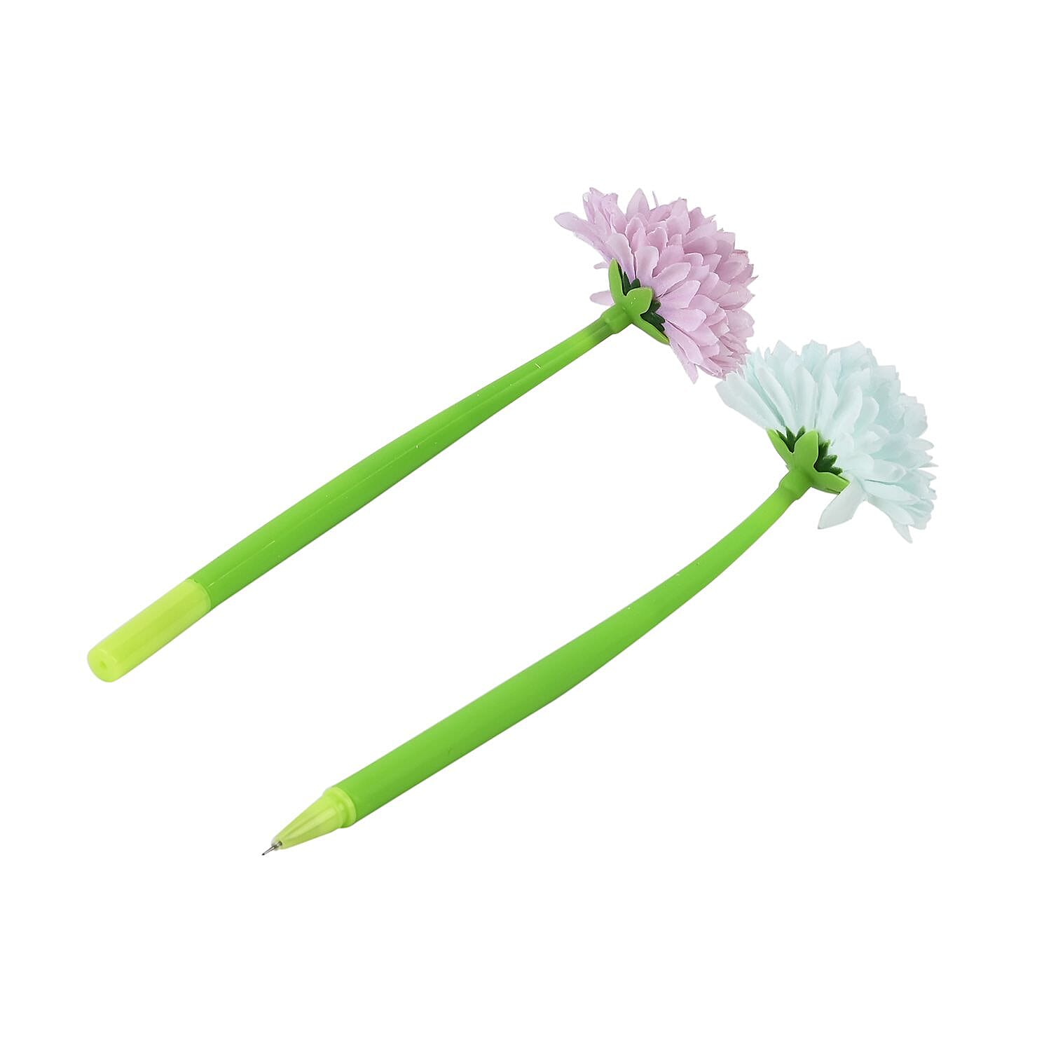 Set of 10 Creative Artificial Flowers Ballpoint Pen - Three Colour Marigold