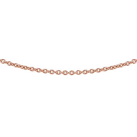 Sterling Silver Rose Gold Plated Fine Belcher Chain 20 Inch
