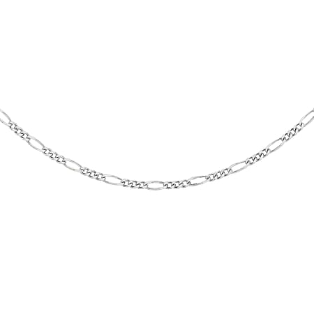 Sterling Silver Figaro Chain 18 Inch
