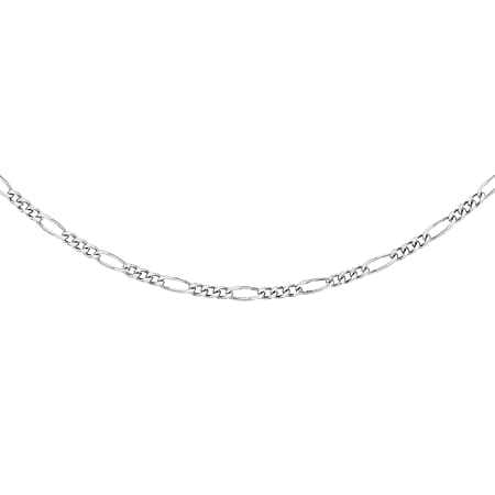 Sterling Silver Figaro Chain 20 Inch