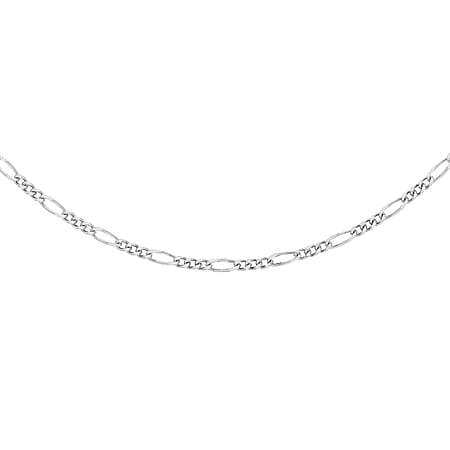 Sterling Silver Figaro Chain 30 Inch