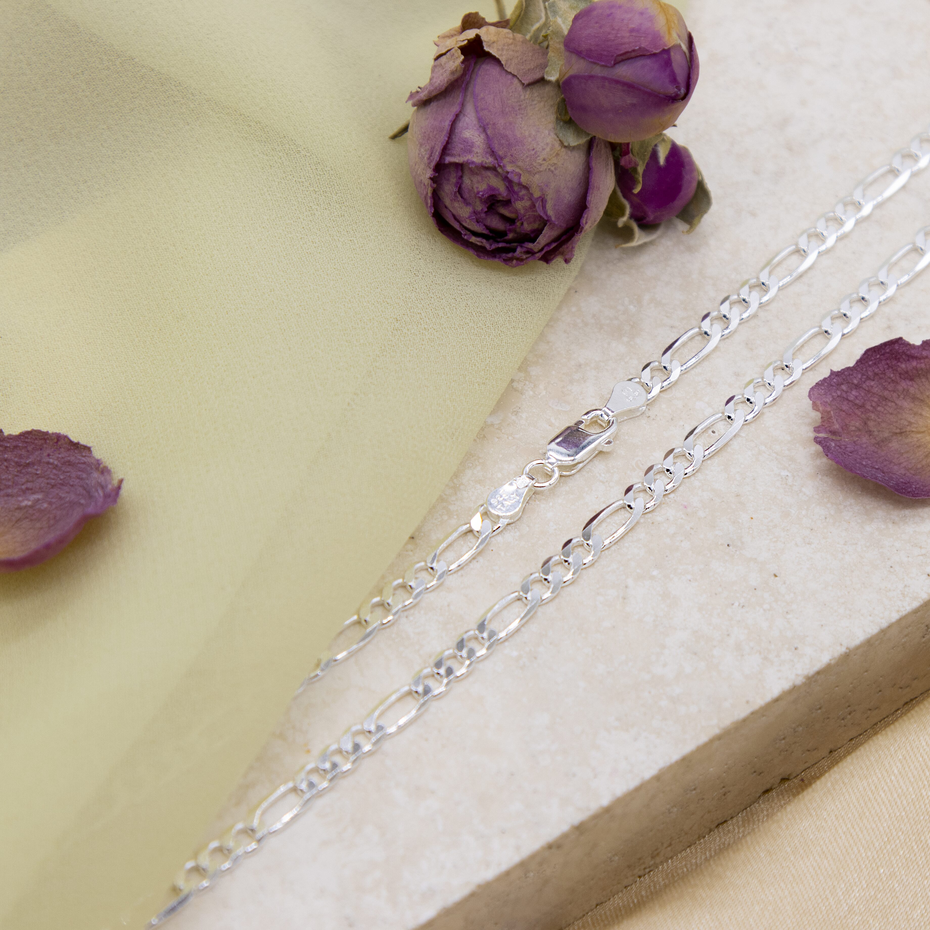 Sterling Silver Chain (Size - 24), Silver Wt. 12.4 Gms Sterling Silver Chain (Size - 24), Silver Wt. 12.4 Gms